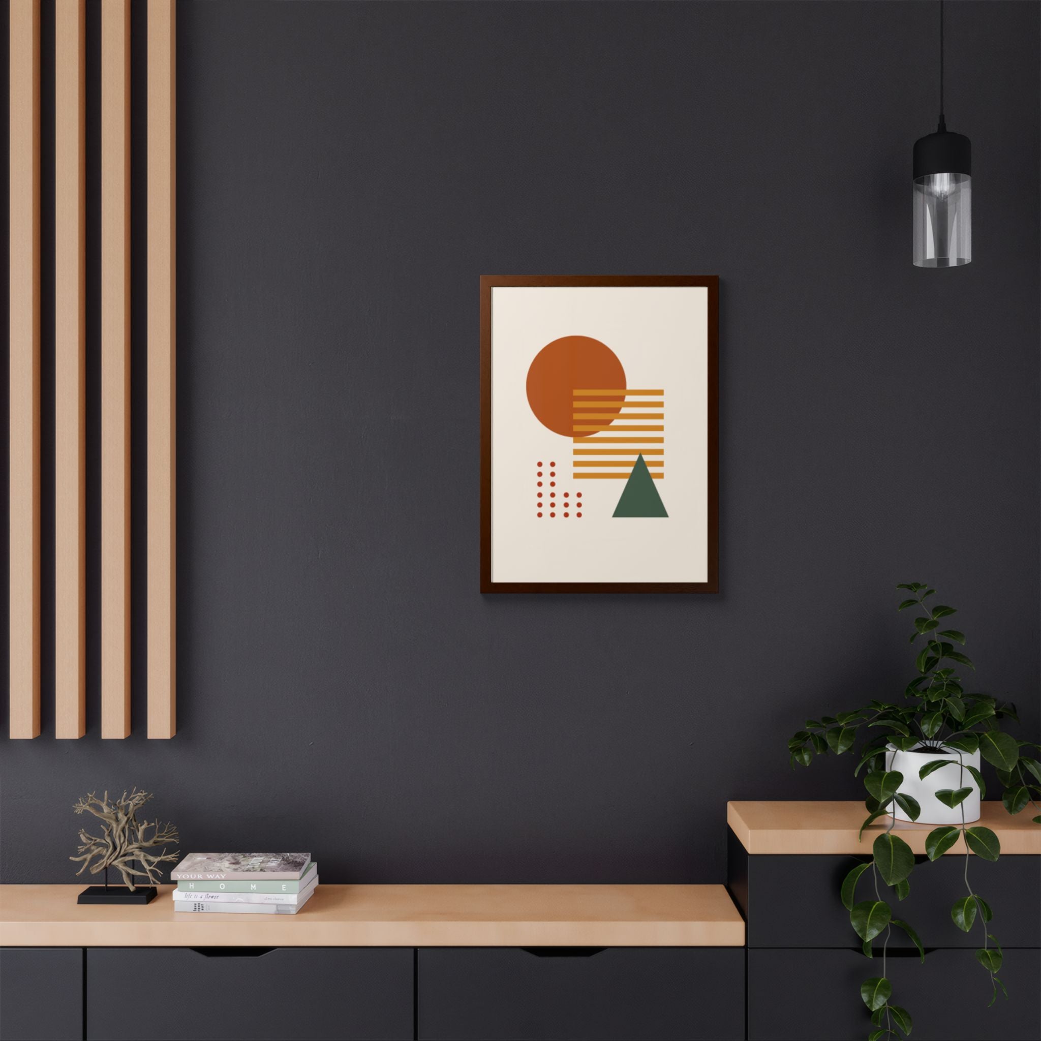 Multi-Color Framed Poster | Abstract Wall Art, Boho Home Decor | Pattern 2