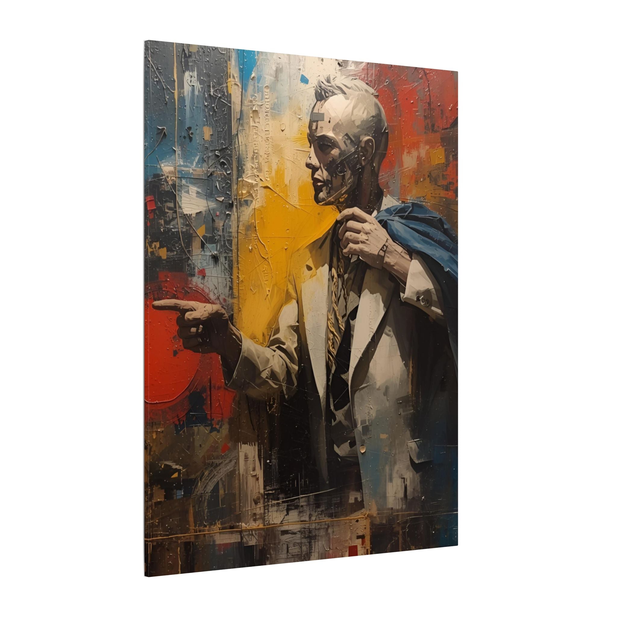 Premium Eco-Friendly Canvas Wall Art for Home Decor - Modern Gentleman Abstract Portrait