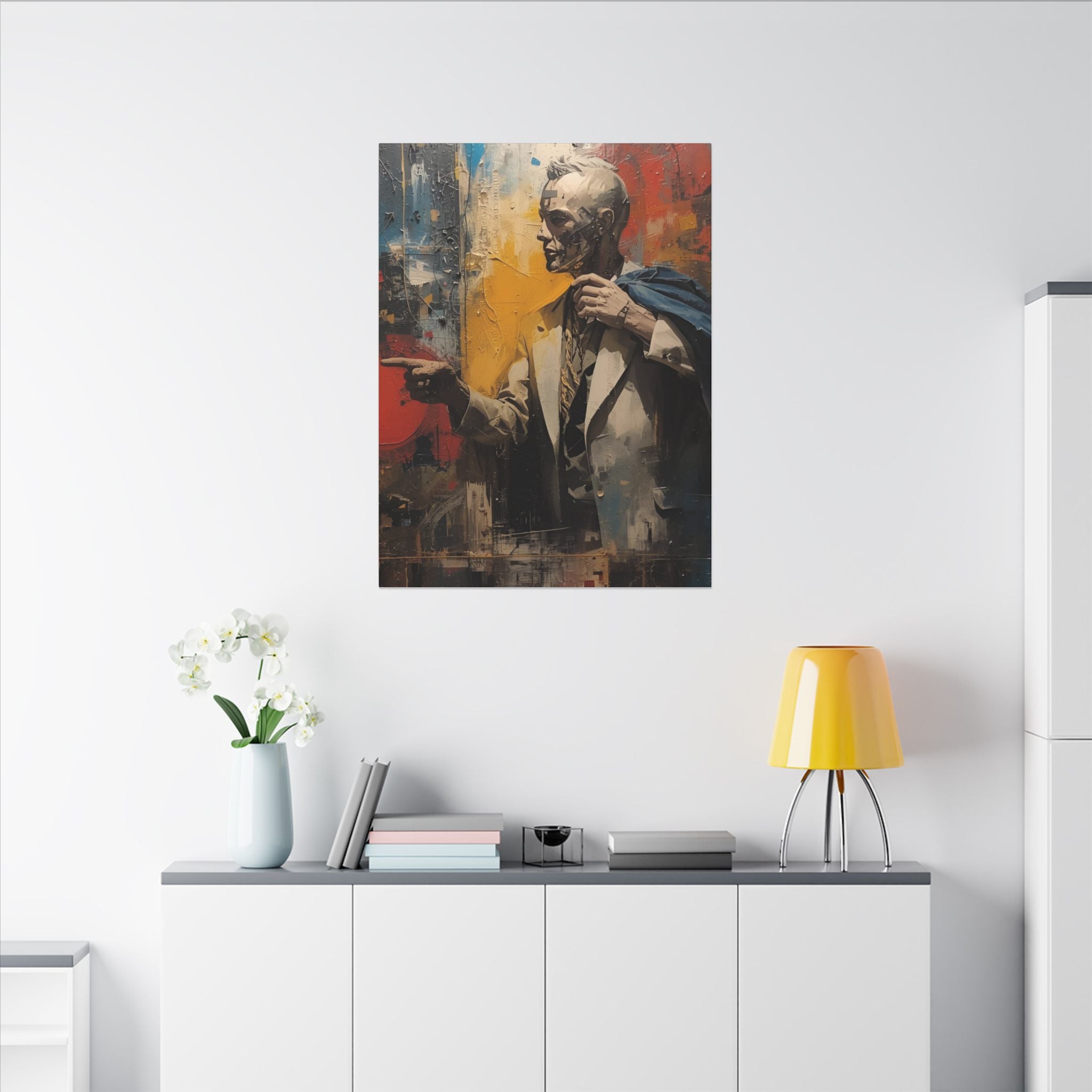 Premium Eco-Friendly Canvas Wall Art for Home Decor - Modern Gentleman Abstract Portrait