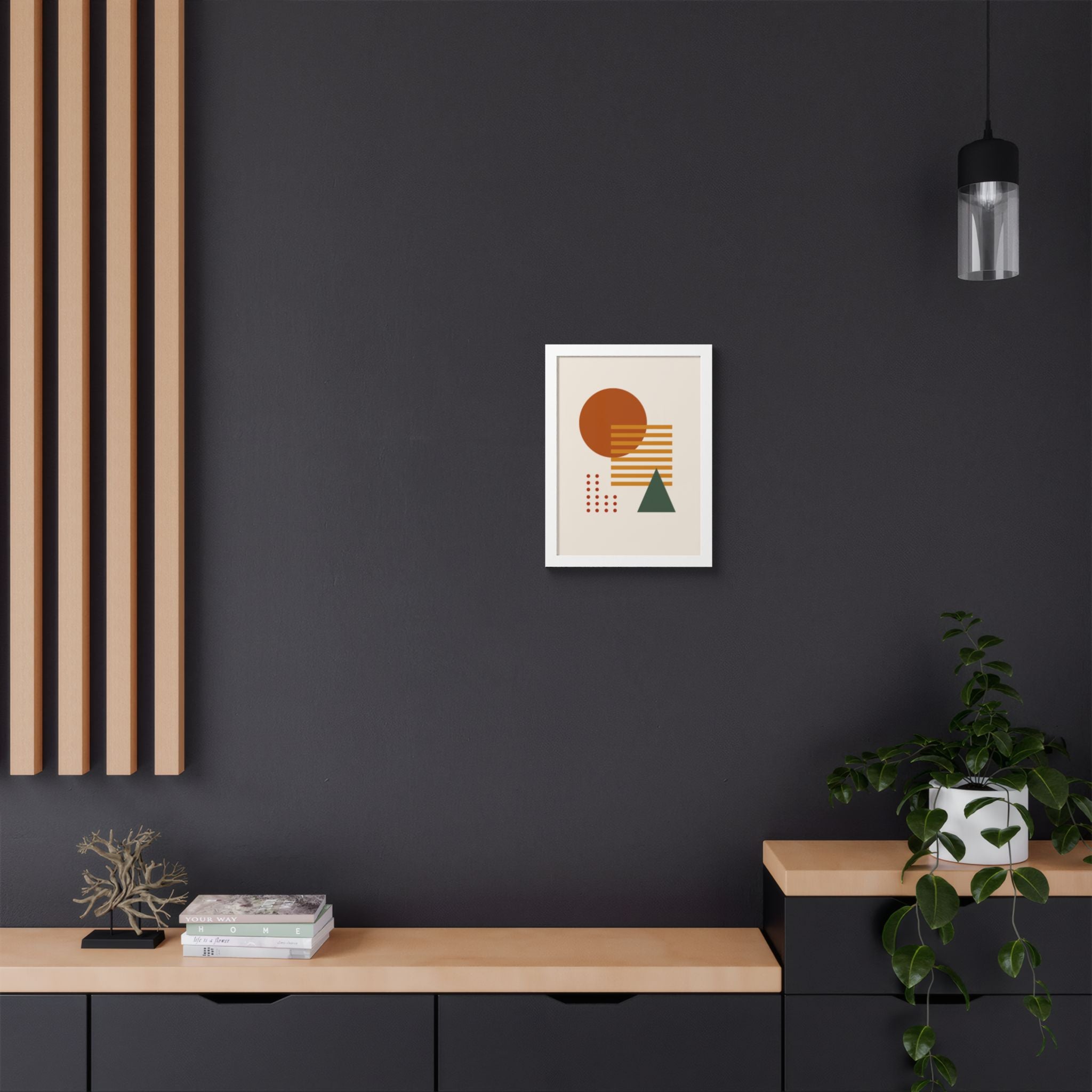 Multi-Color Framed Poster | Abstract Wall Art, Boho Home Decor | Pattern 2