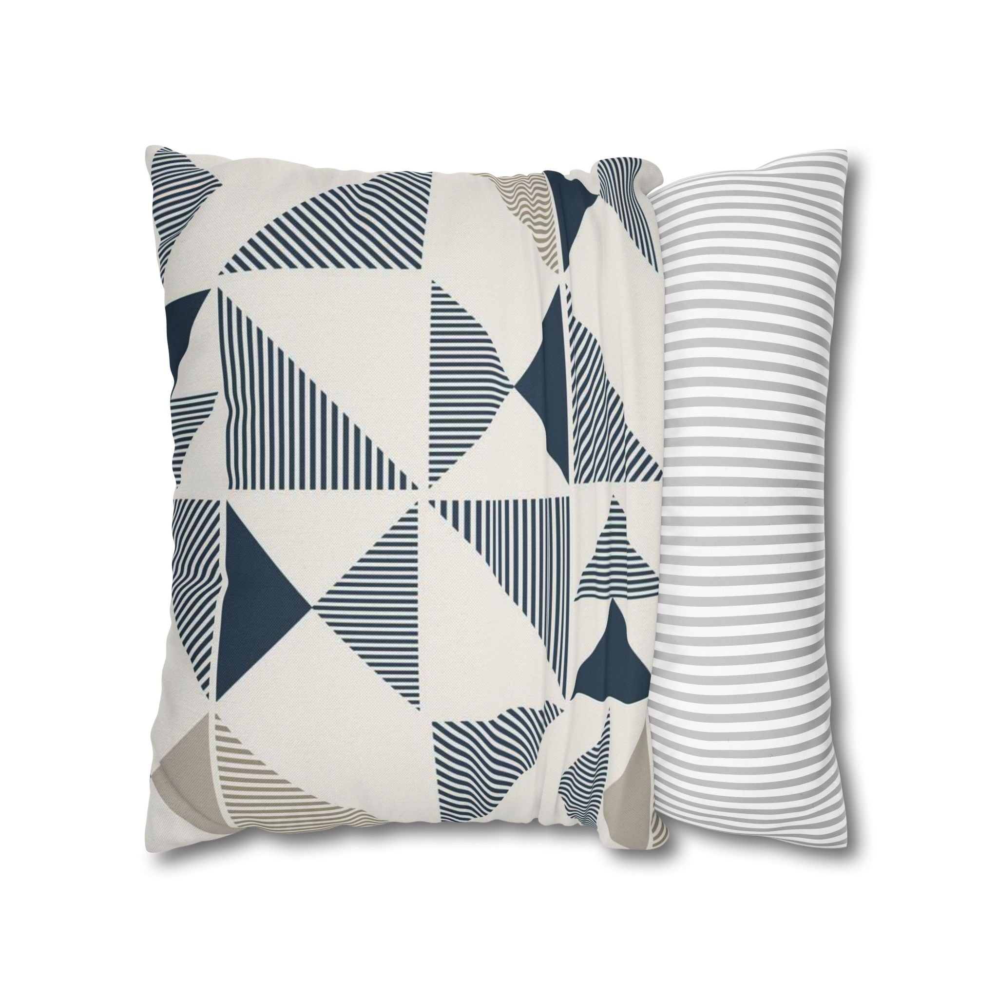 Two Way Cushion Cover, Throw pillow Case for Couch ( Single Piece) : Geometric Pattern