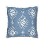 Cushion Cover, Throw pillow Case for Couch (Single Piece) : Azure & White Pattern - SnugLiving