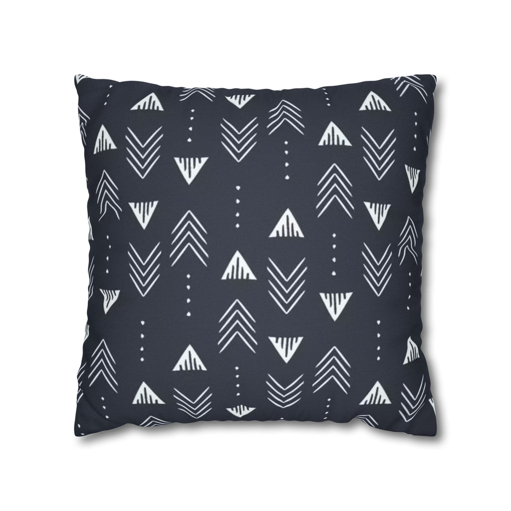 Cushion Cover, Throw pillow Case for Couch ( Single Piece) : Navy Mudcloth Arrow - SnugLiving