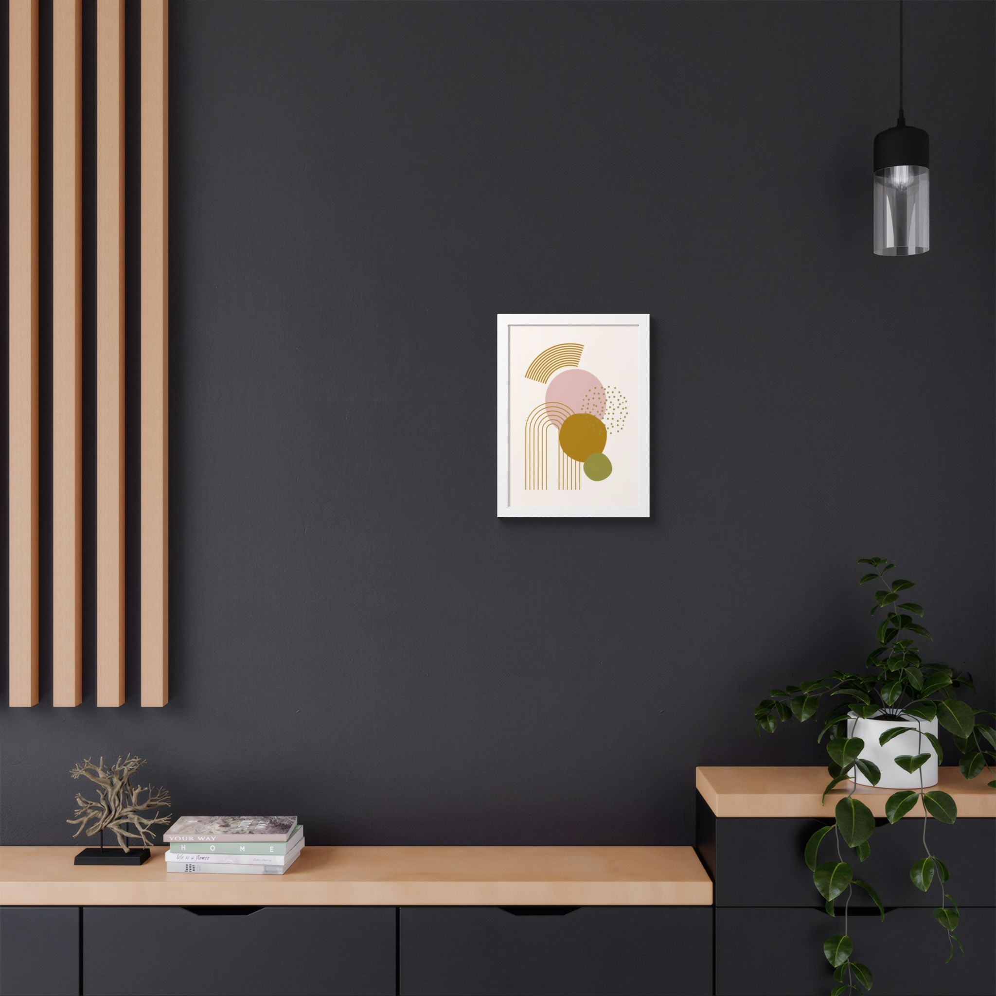 Multi-Color Framed Poster | Abstract Wall Art, Boho Home Decor| Pattern 1