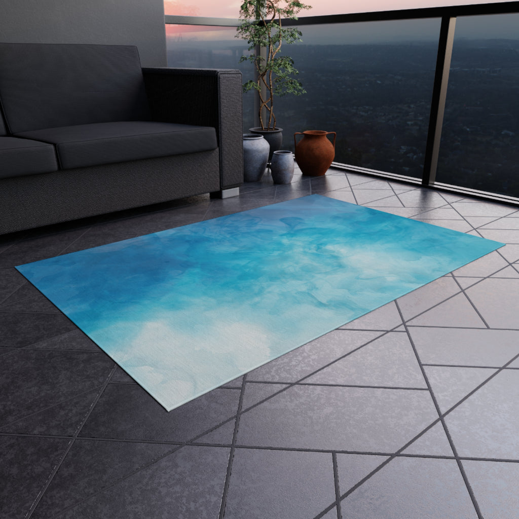 Trendy Outdoor Rug for Patio Decor, Indoor-Outdoor Mat, Boho Area Rug, Garden Flooring, Modern Outdoor Carpet-1