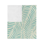 Microfiber Blanket | Soft Throw for Home Decor - Aqua Palm Leaf - SnugLiving