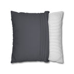 Cushion Cover, Throw pillow Case for Couch (Single Piece) : Floral Charcoal Black - SnugLiving