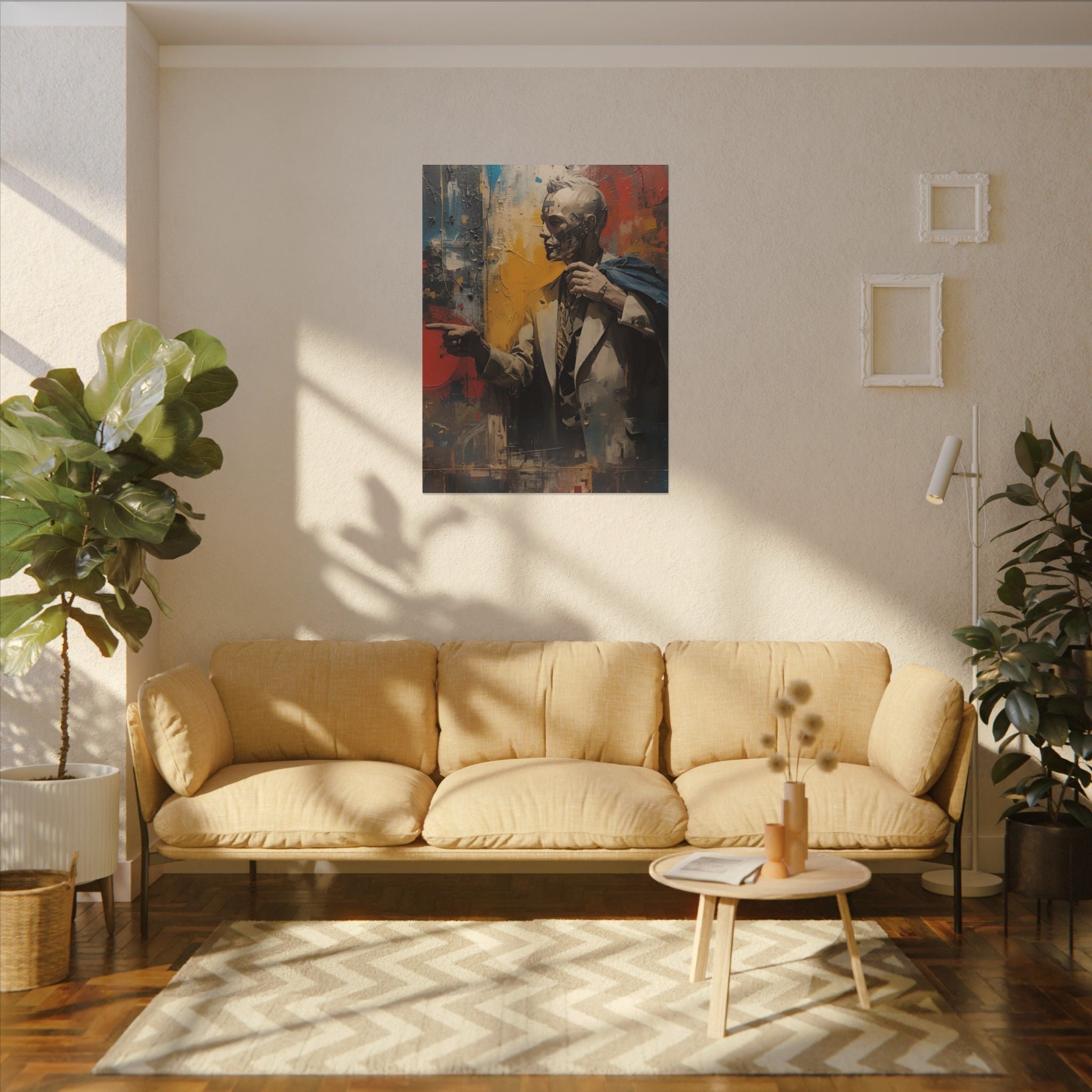 Premium Eco-Friendly Canvas Wall Art for Home Decor - Modern Gentleman Abstract Portrait
