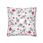 Cushion Cover, Throw pillow Case for Couch (Single Piece) : Floral Crimson - SnugLiving