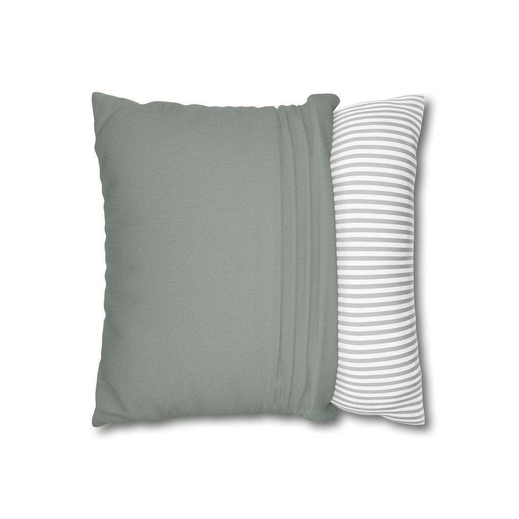 Cushion Cover, Throw pillow Case for Couch (Single Piece) : Grey & Light Orange - SnugLiving