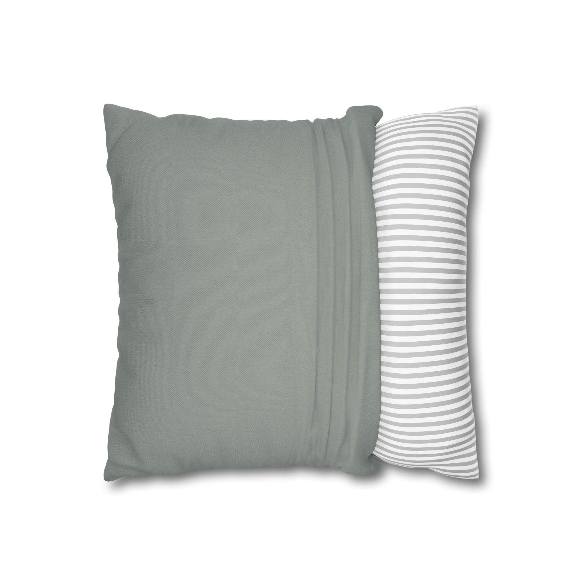 Cushion Cover, Throw pillow Case for Couch (Single Piece) : Grey & Light Orange - SnugLiving