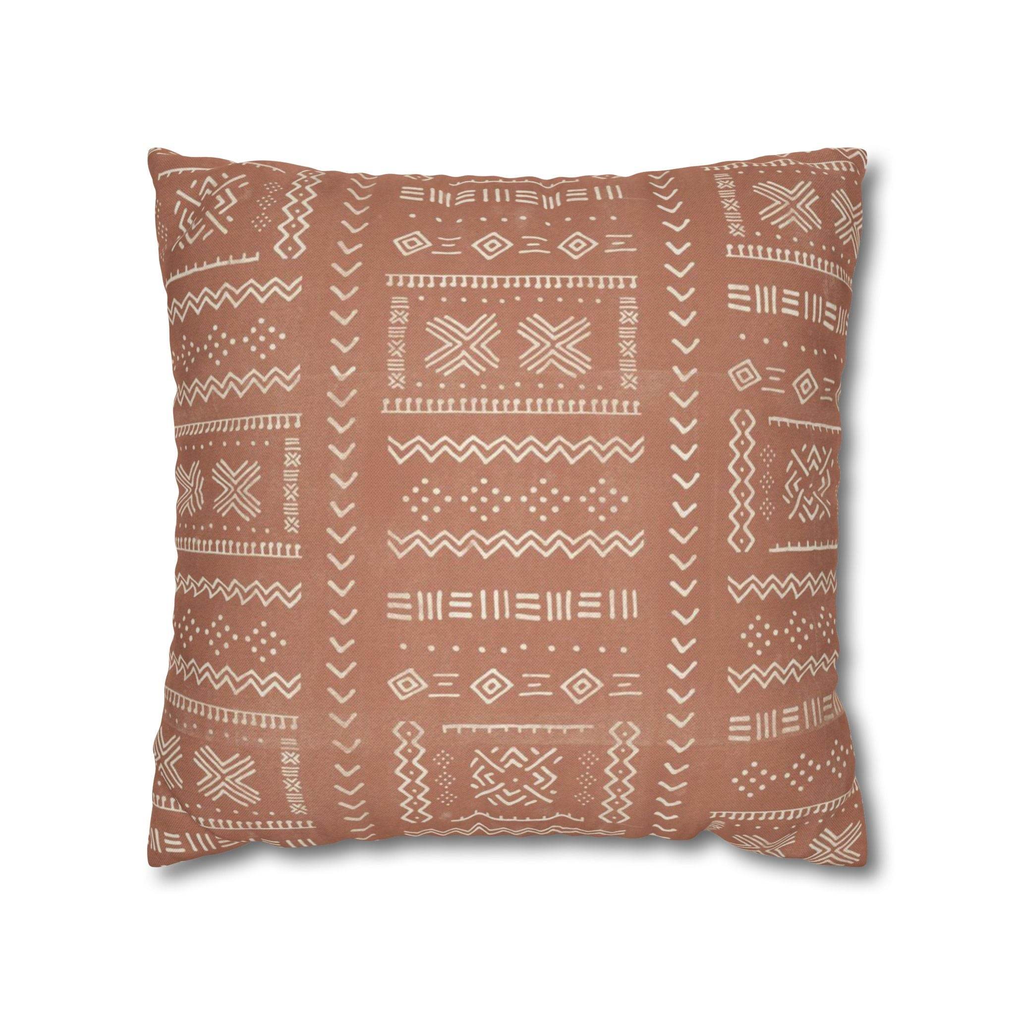 Cushion Cover, Throw pillow Case for Couch ( Single Piece) : Pastel Grey Orange - SnugLiving
