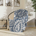 Microfiber Blanket | Soft Throw for Home Decor - Blue & White Floral - SnugLiving