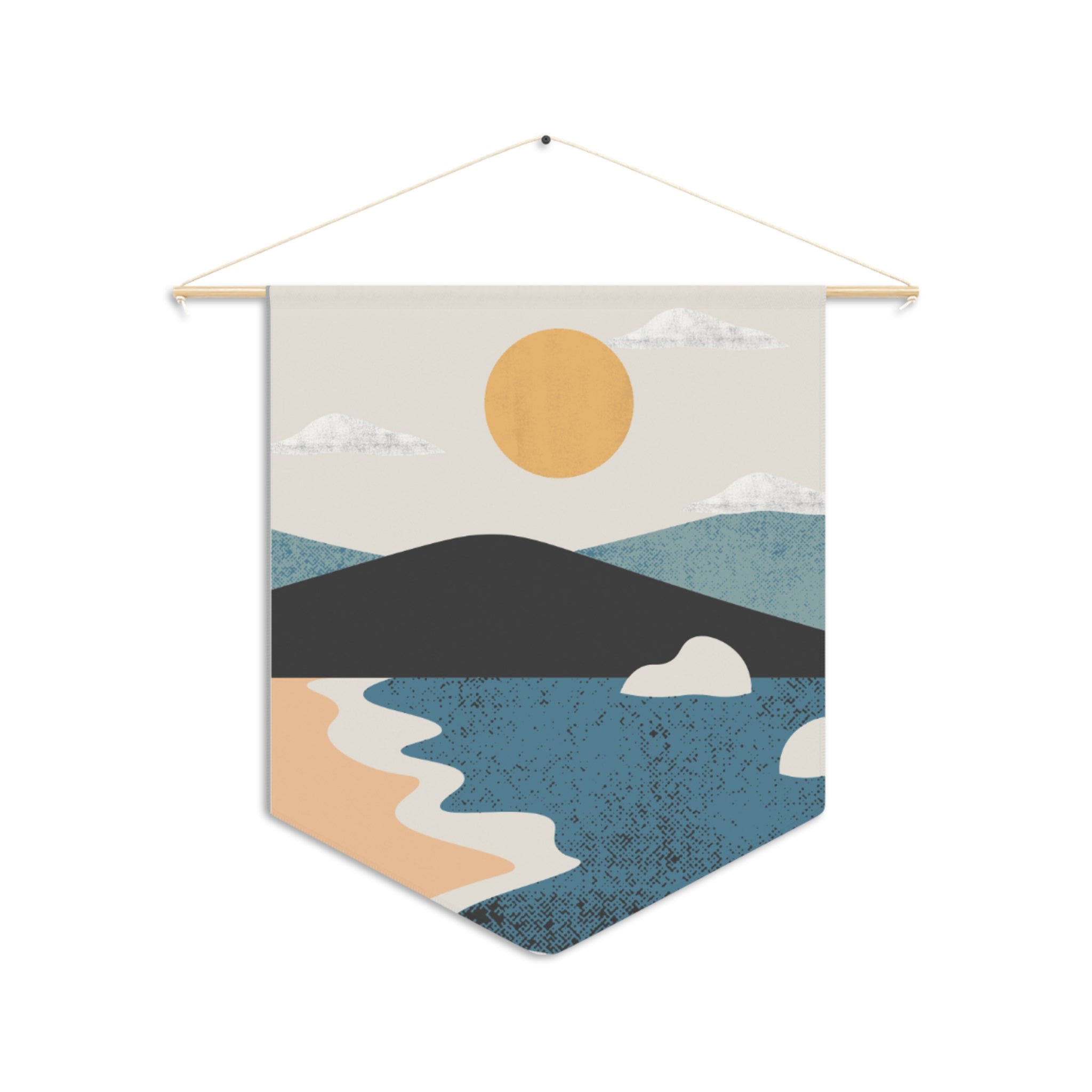 Pennant Flag/Wall Art for Home Decor - Beach Scene