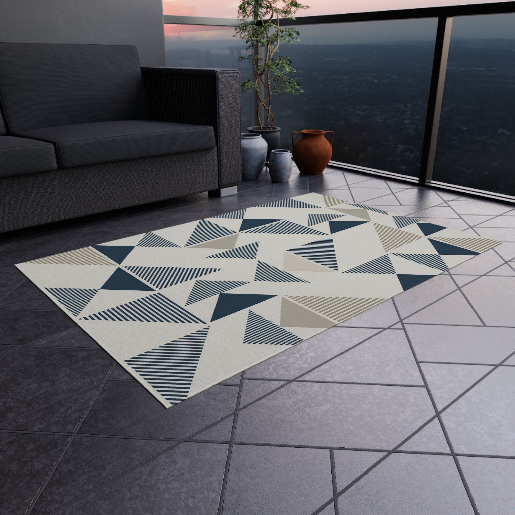 Stylish Outdoor Rug for Patios, Decks, and Gardens | Perfect for Home Decor, Picnics, Beach Days, Outdoor Gatherings