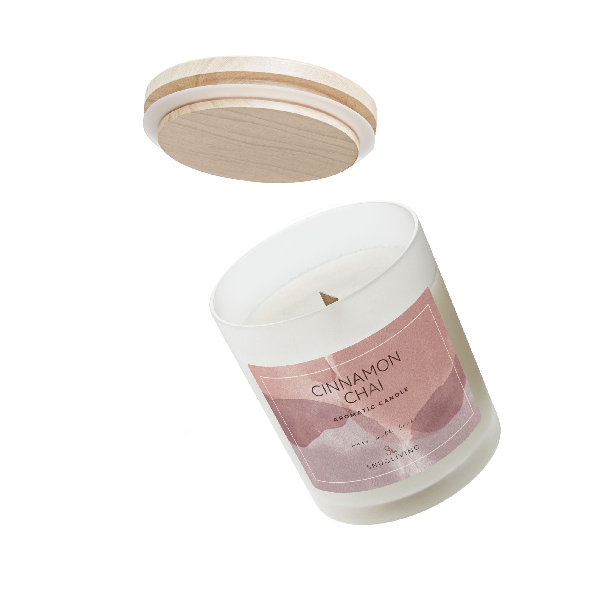 SnugLiving Aromatic/Scented Glass Candle, 11oz : Cinnamon Chai