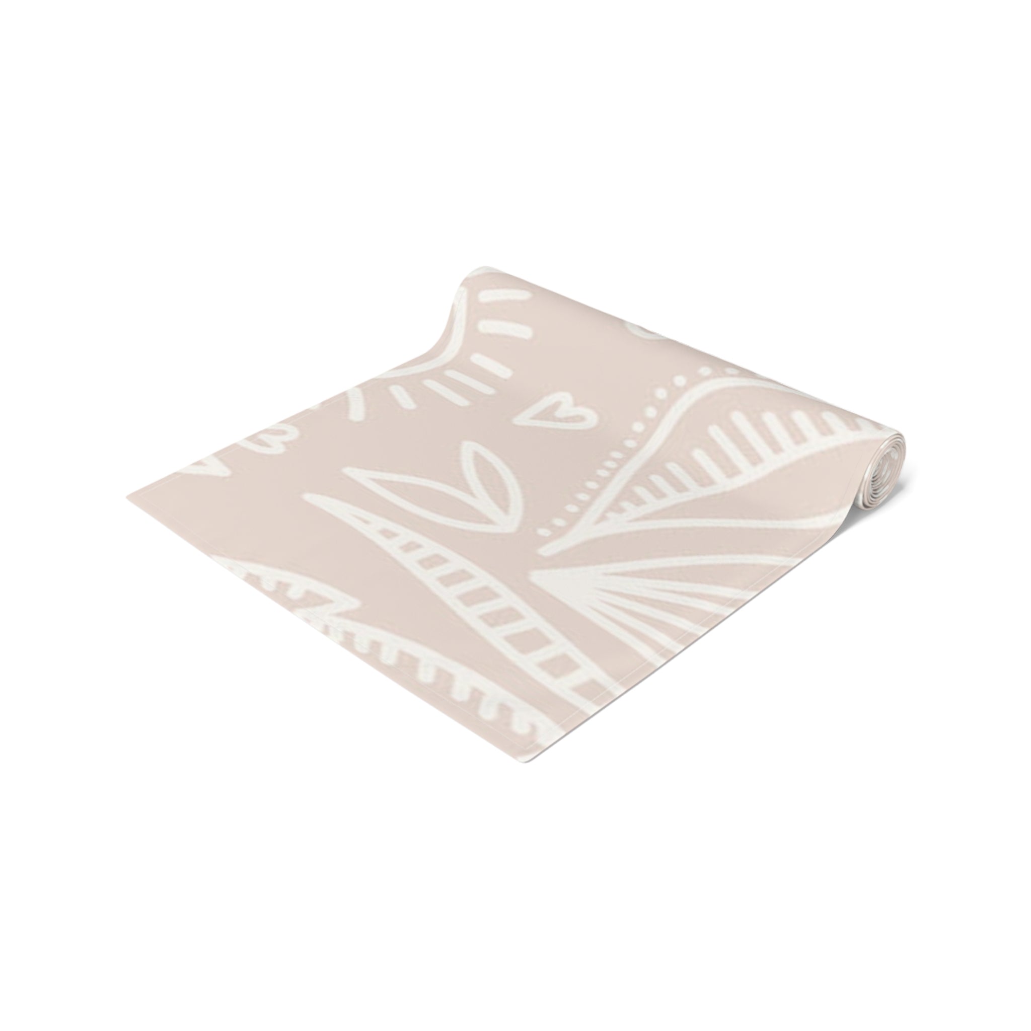 Minimalist Blush Floral Table Runner – Soft Pink Botanical Accent - SnugLiving