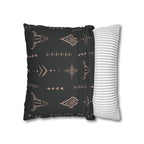 Two Way Cushion Cover, Throw pillow Case for Couch ( Single Piece) : Charcoal Black - SnugLiving