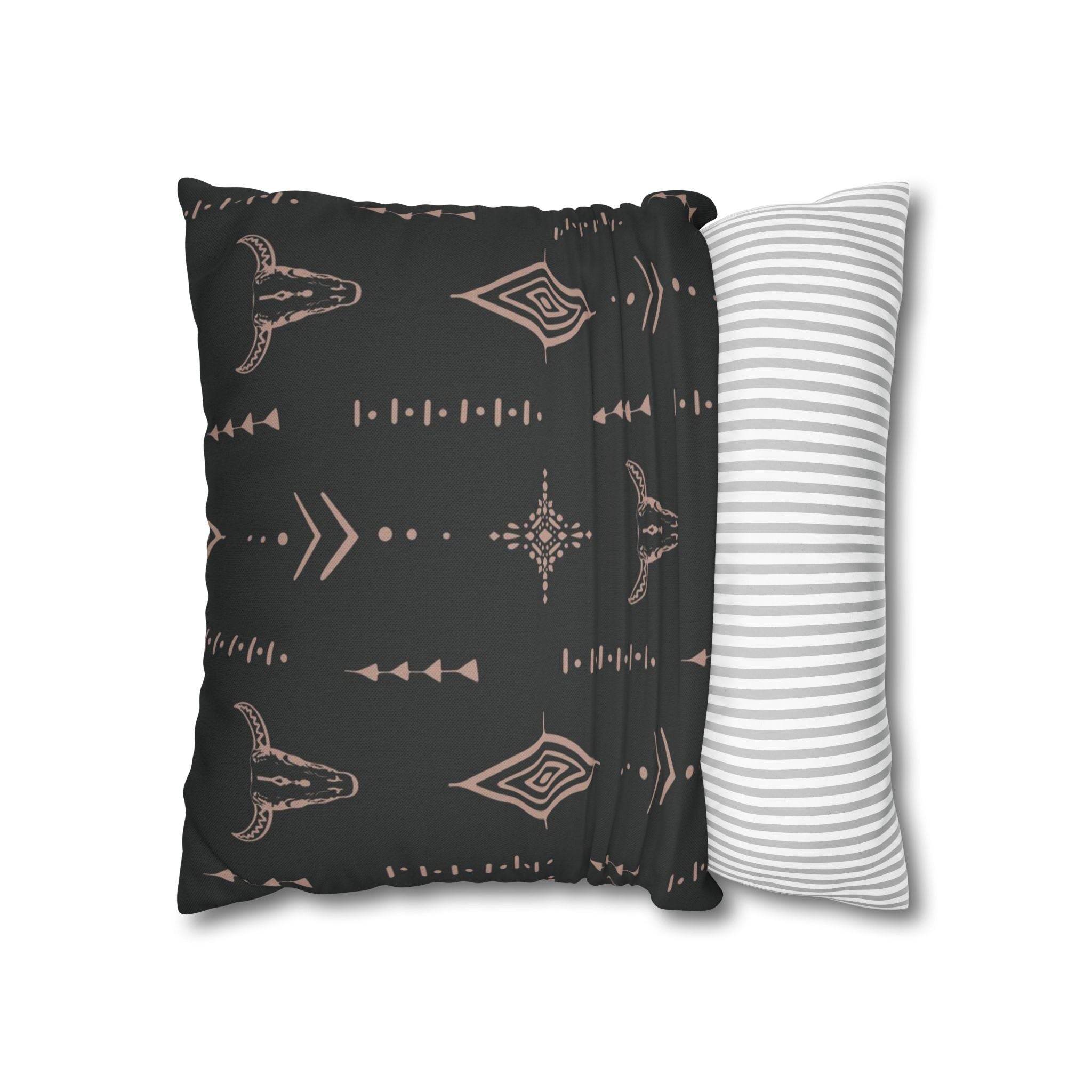 Cushion Cover, Throw pillow Case for Couch ( Single Piece) : Charcoal Black - SnugLiving