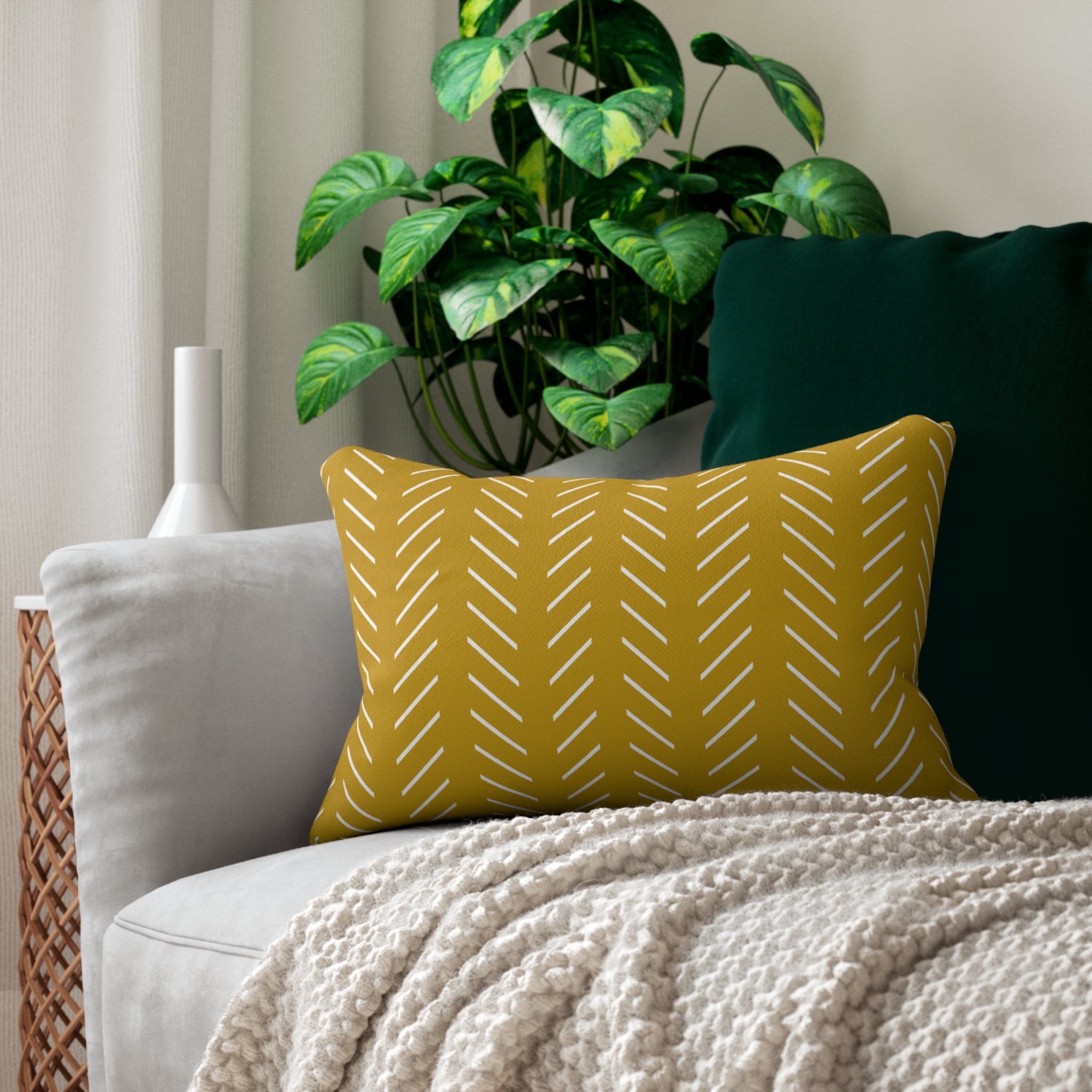 Lounge Pillow, Throw Pillow with Fillers/Insert (Single Piece) : Yellow