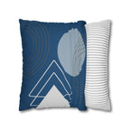 Cushion Cover, Throw pillow Case for Couch ( Single Piece) : Blue & Grey Pattern - SnugLiving