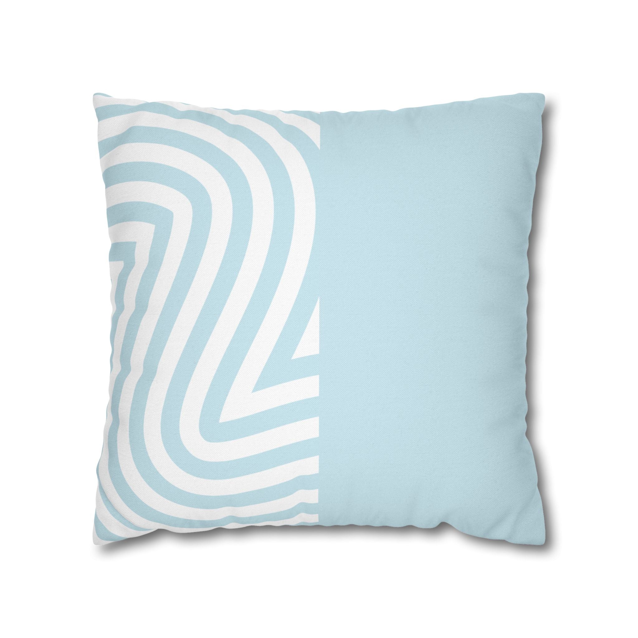 Two Way Cushion Cover, Throw pillow Case for Couch (Single Piece) : Light Azure