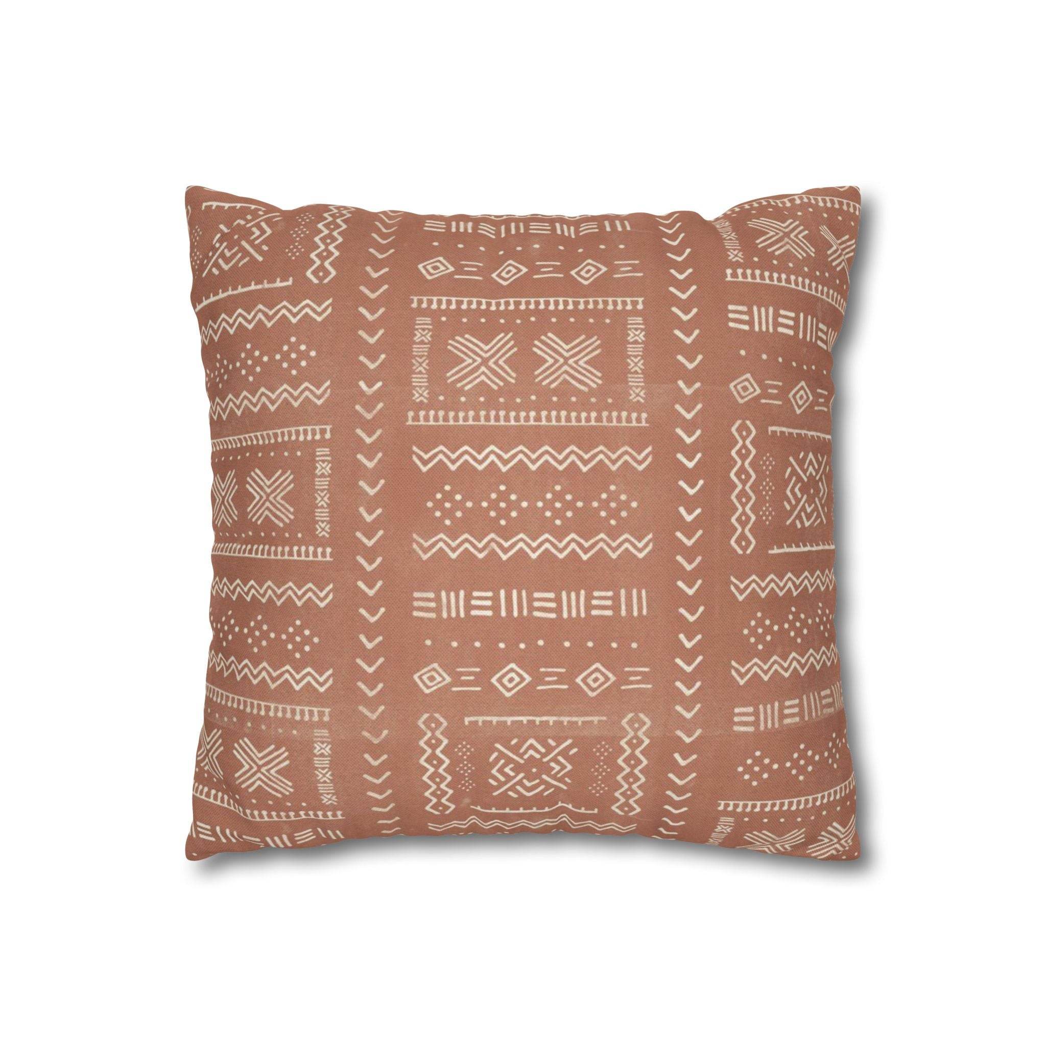 Cushion Cover, Throw pillow Case for Couch ( Single Piece) : Pastel Grey Orange - SnugLiving