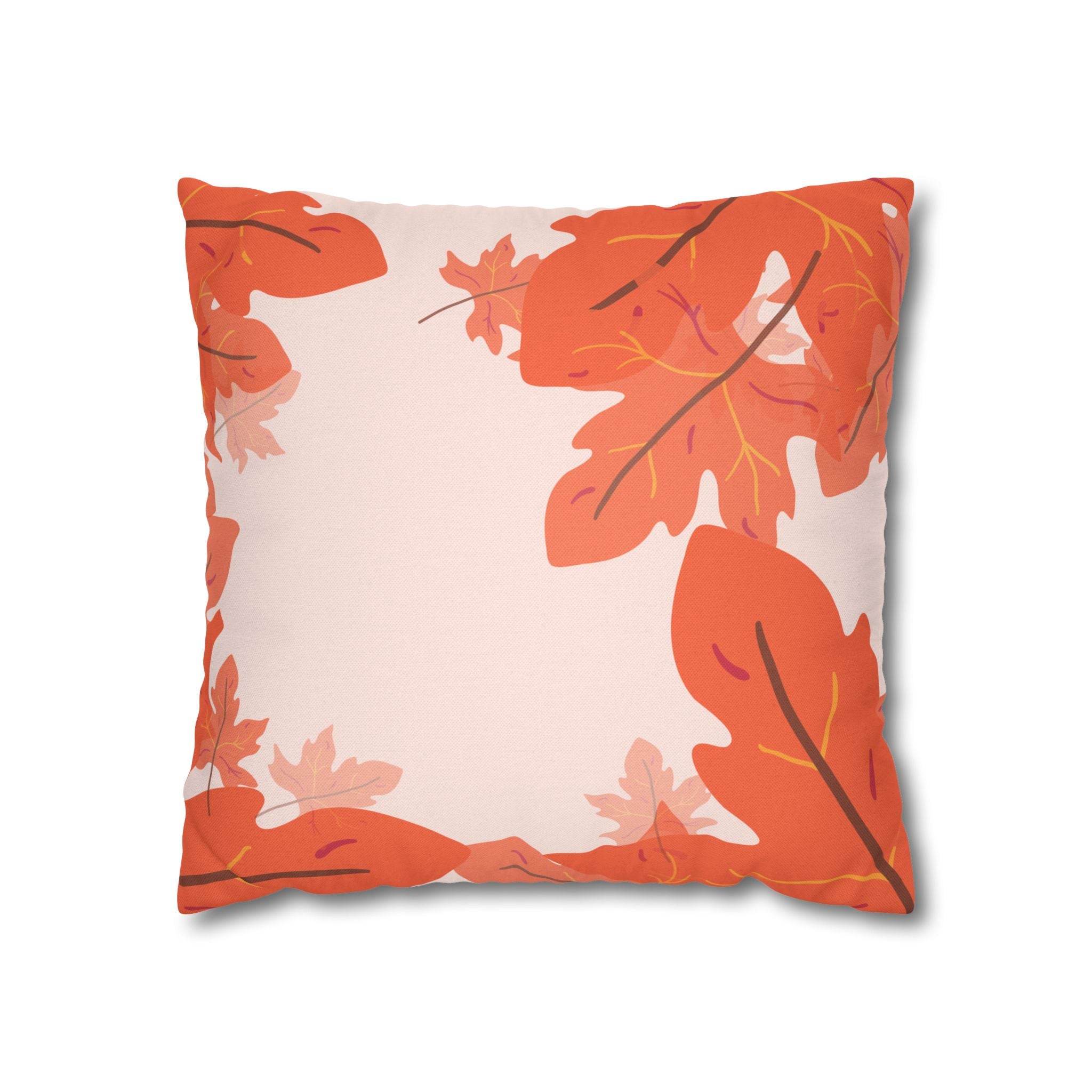 Cushion Cover, Throw pillow Case for Couch (Single Piece): Vivid Orange - SnugLiving