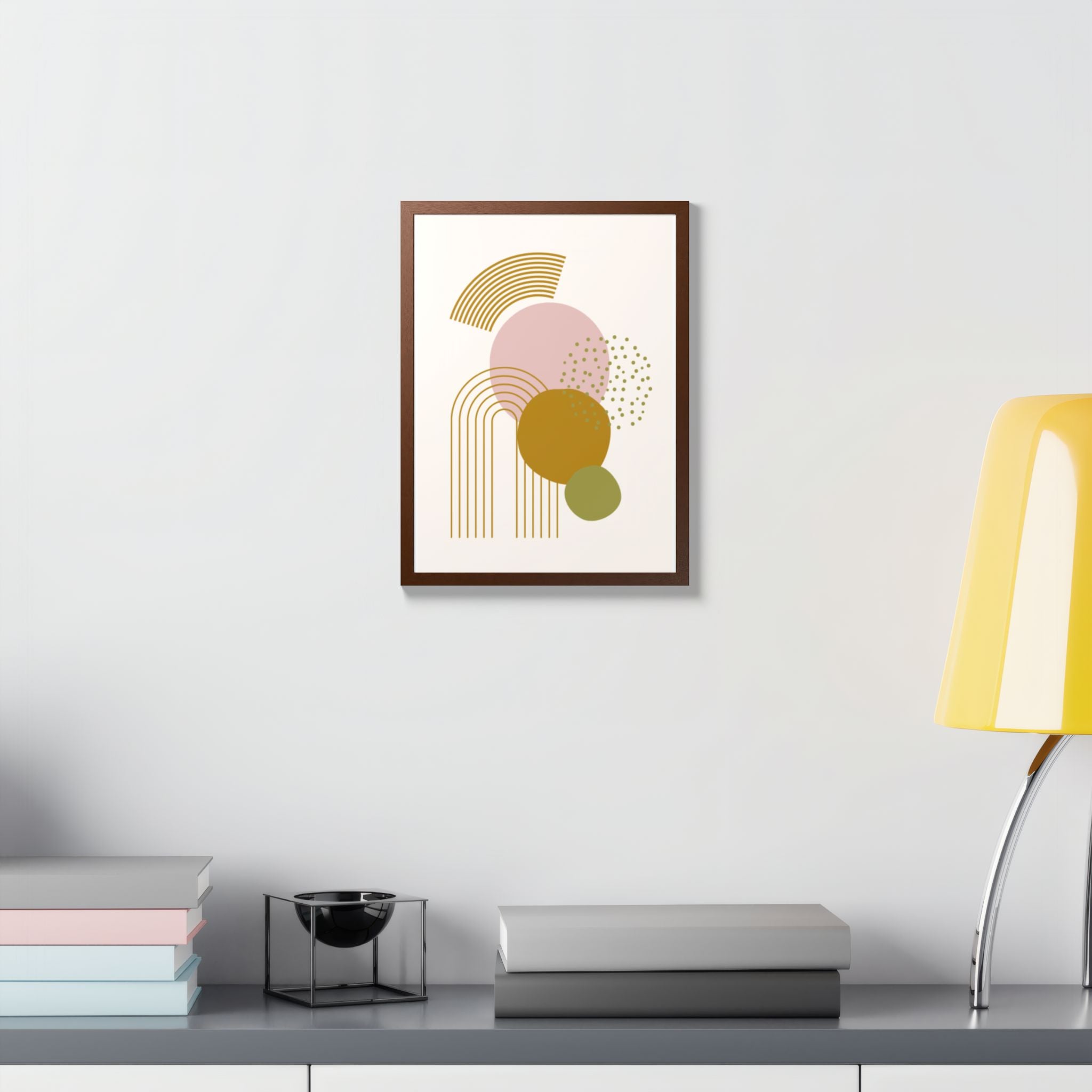 Multi-Color Framed Poster | Abstract Wall Art, Boho Home Decor| Pattern 1
