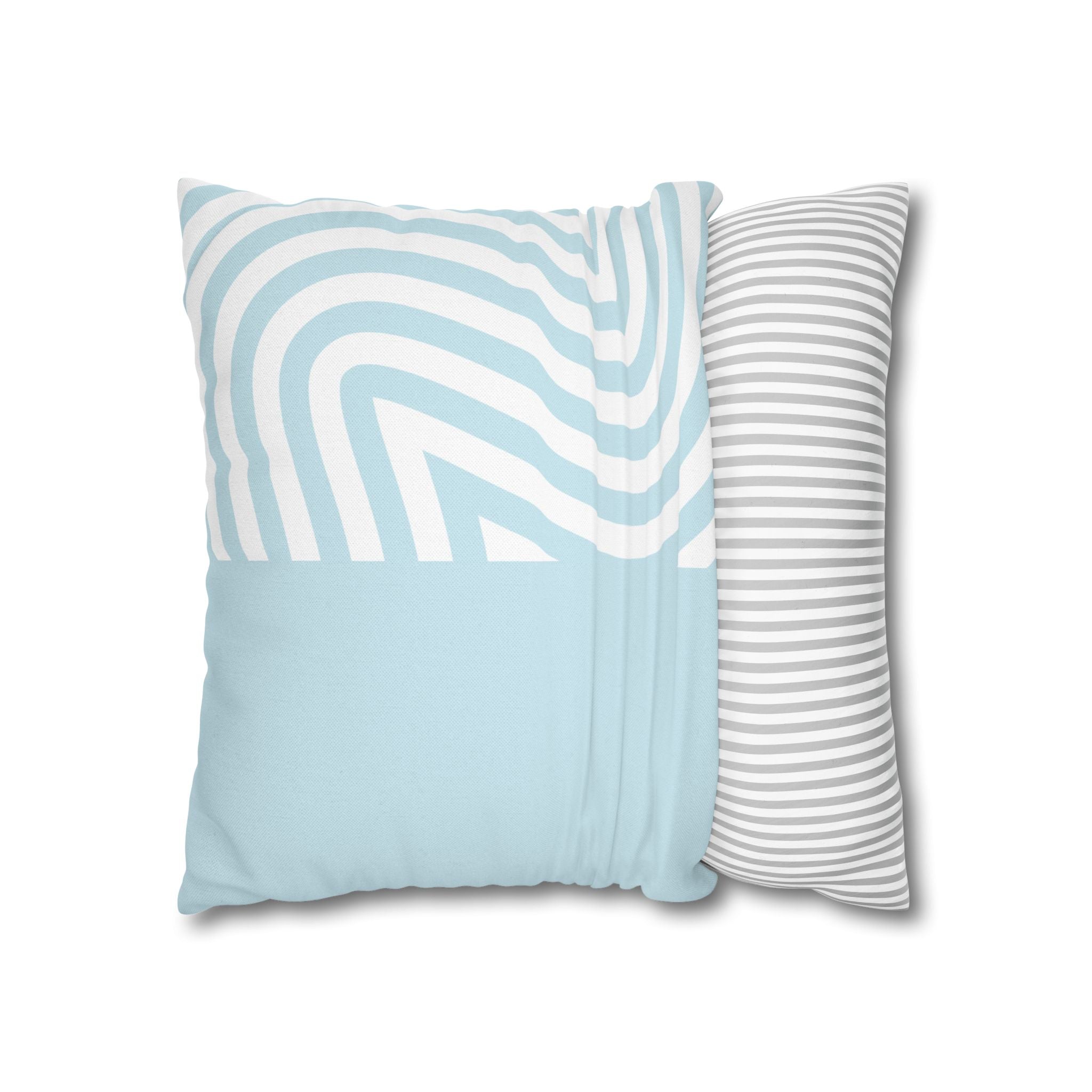 Two Way Cushion Cover, Throw pillow Case for Couch (Single Piece) : Light Azure
