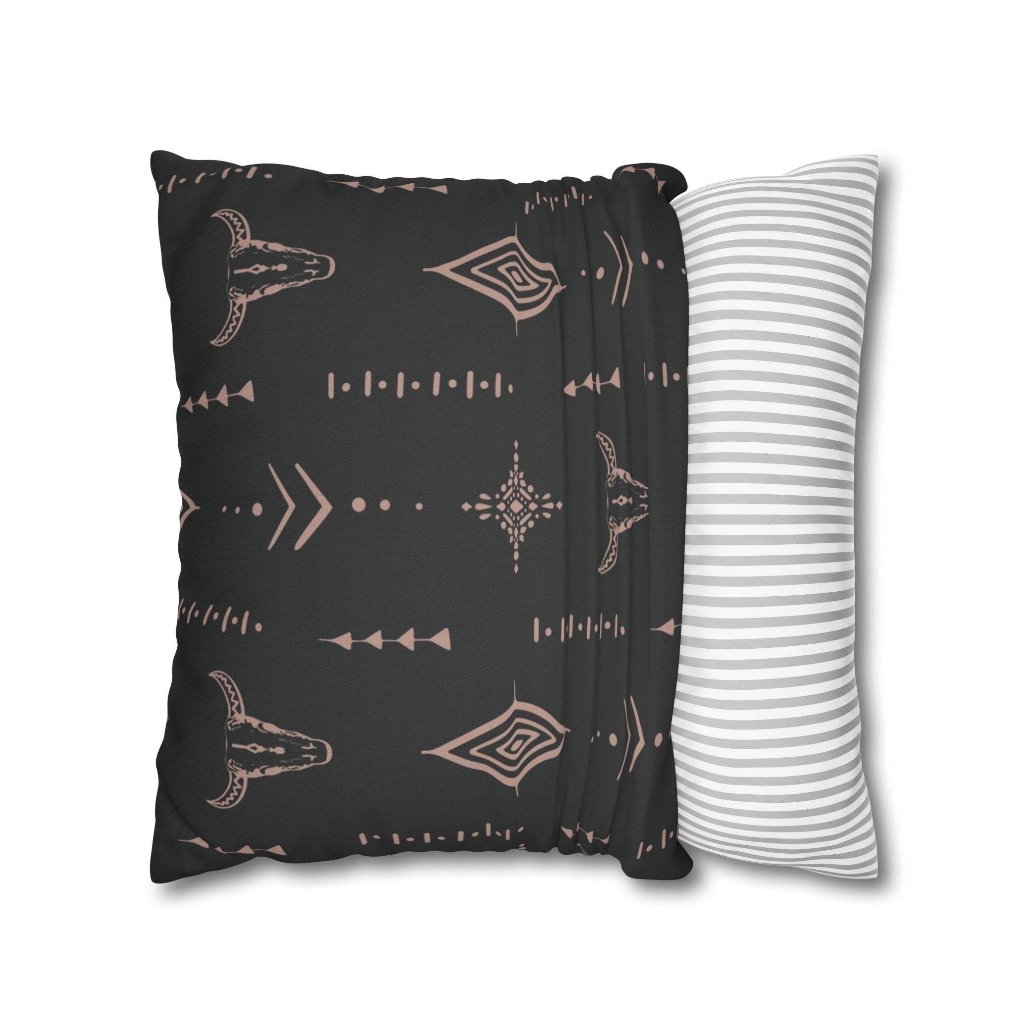 Cushion Cover, Throw pillow Case for Couch ( Single Piece) : Charcoal Black - SnugLiving