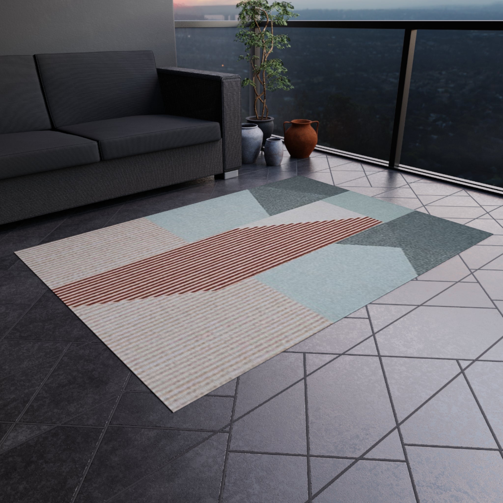 Stylish Outdoor Rug for Patios, Decks, and Gardens | Perfect for Home Decor, Picnics, Beach Days, Outdoor Gatherings