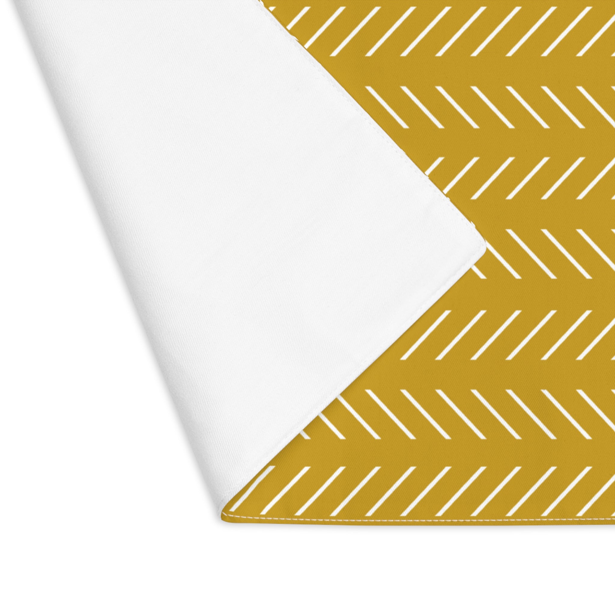 Yellow Diagonal Dash Table Mat – Geometric Modern Dining Placemat - SnugLiving