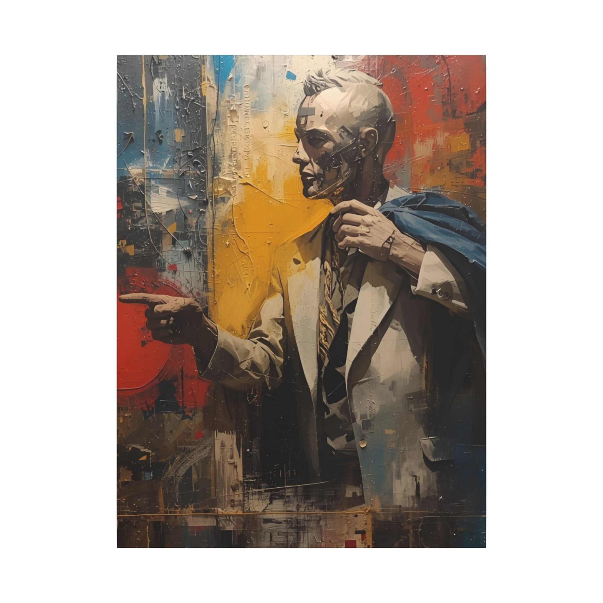 Premium Eco-Friendly Canvas Wall Art for Home Decor - Modern Gentleman Abstract Portrait
