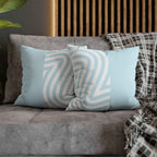 Two Way Cushion Cover, Throw pillow Case for Couch (Single Piece) : Light Azure - SnugLiving