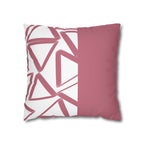 Two Way Cushion Cover, Throw pillow Case for Couch (Single Piece) : Crimson & White - SnugLiving
