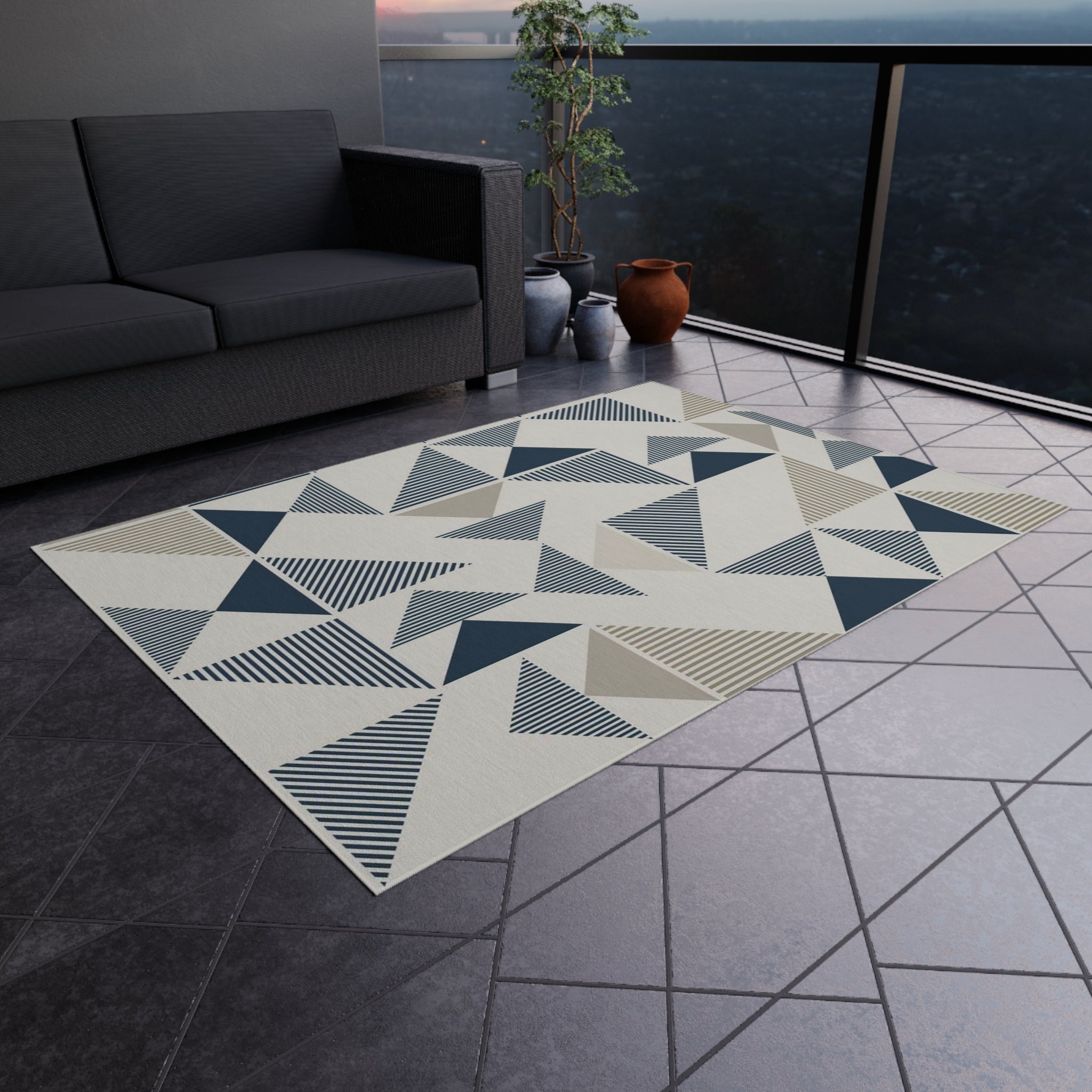 Stylish Outdoor Rug for Patios, Decks, and Gardens | Perfect for Home Decor, Picnics, Beach Days, Outdoor Gatherings