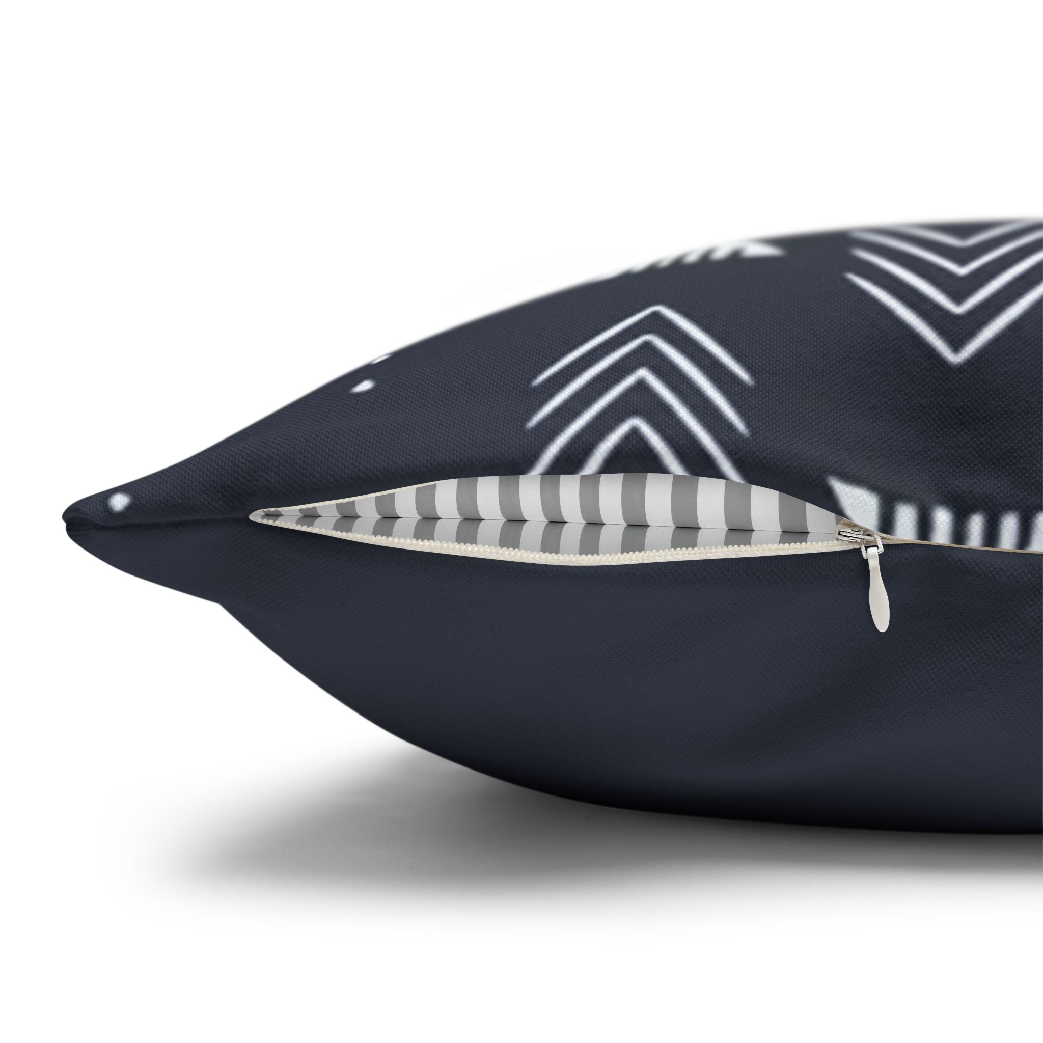Cushion Cover, Throw pillow Case for Couch ( Single Piece) : Navy Mudcloth Arrow - SnugLiving
