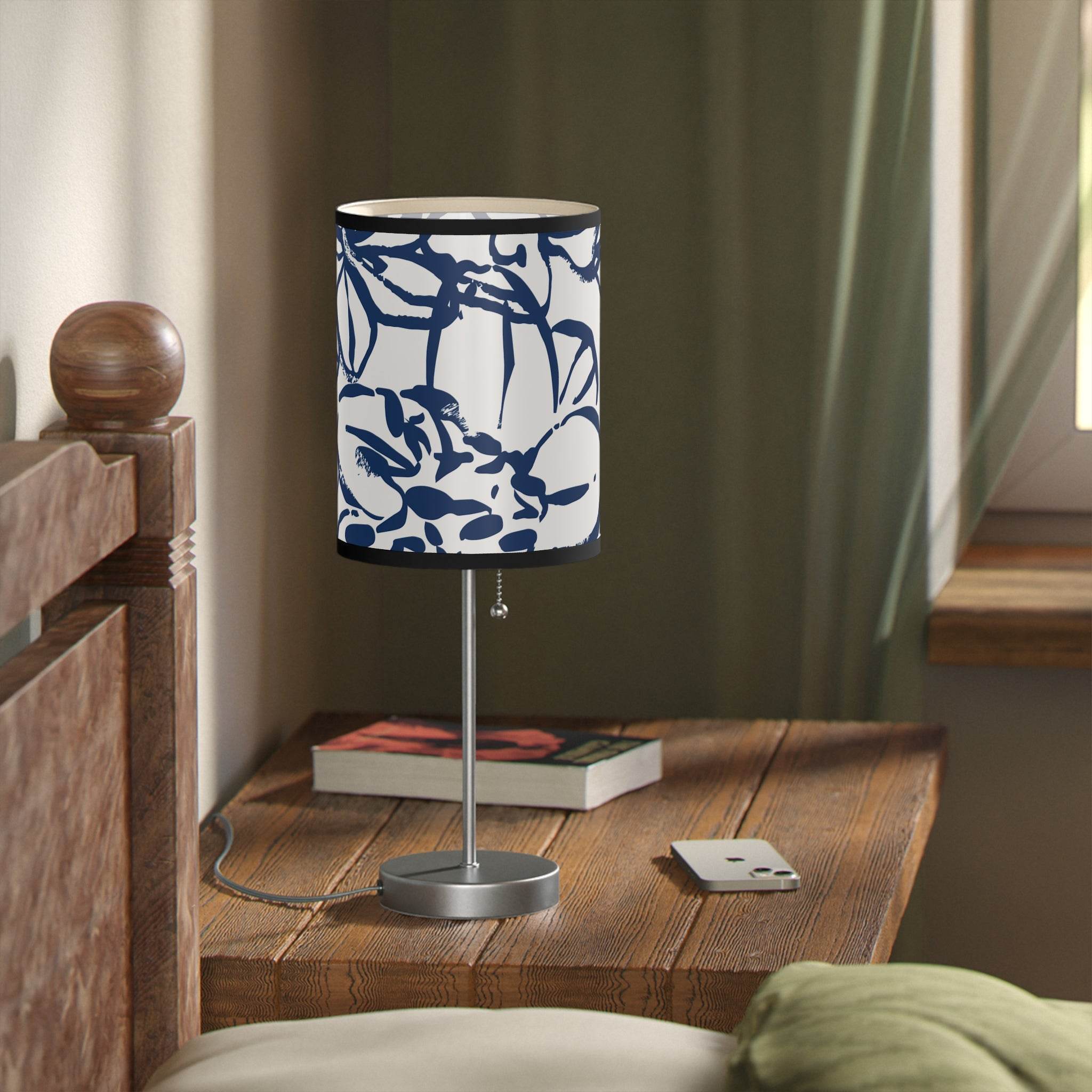 Elegant Floral Table Lamp for Living & Bedroom - Shade SLTL01 - SnugLiving