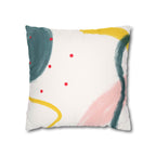 Cushion Cover, Throw pillow Case for Couch (Single Piece) : Green & White - SnugLiving