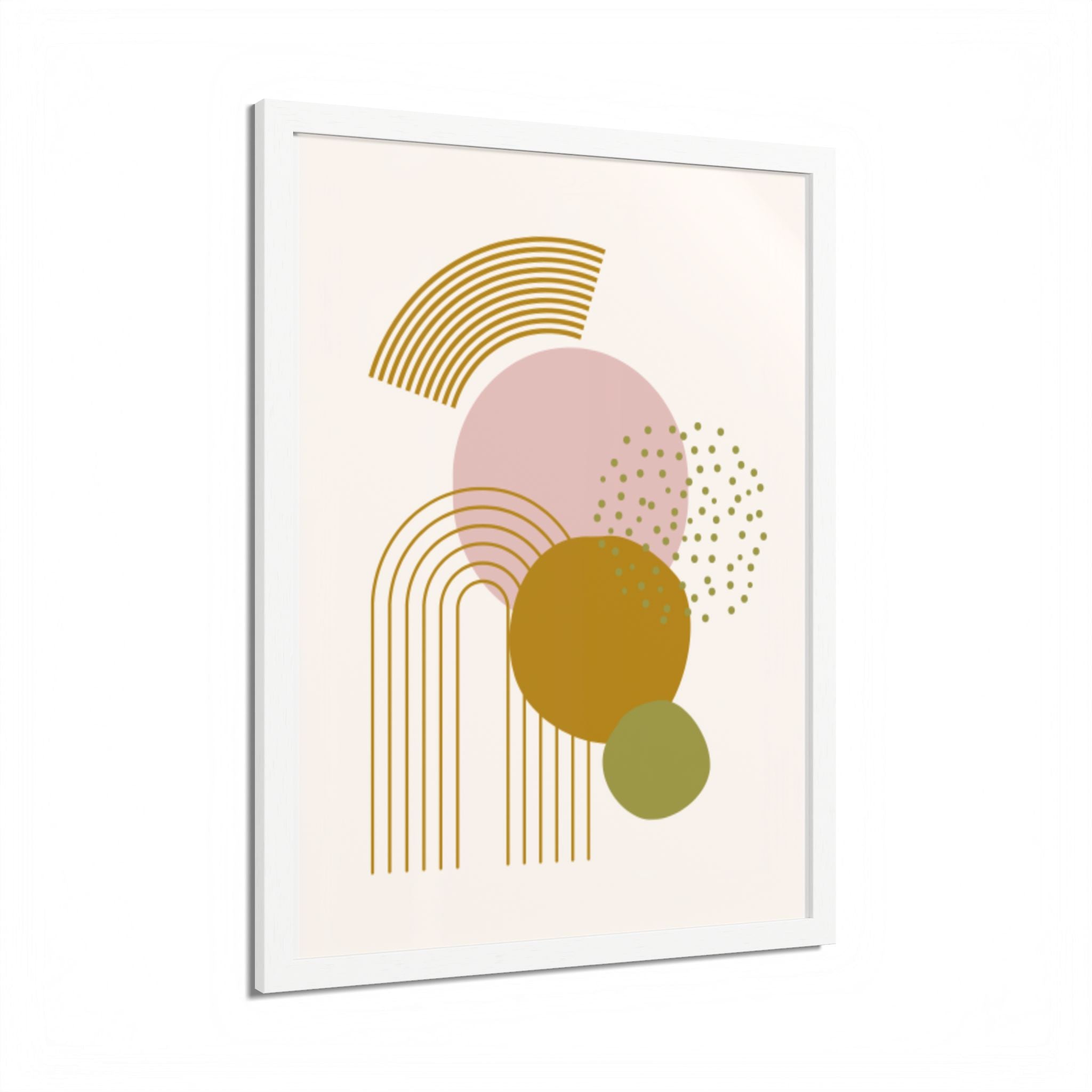 Multi-Color Framed Poster | Abstract Wall Art, Boho Home Decor| Pattern 1