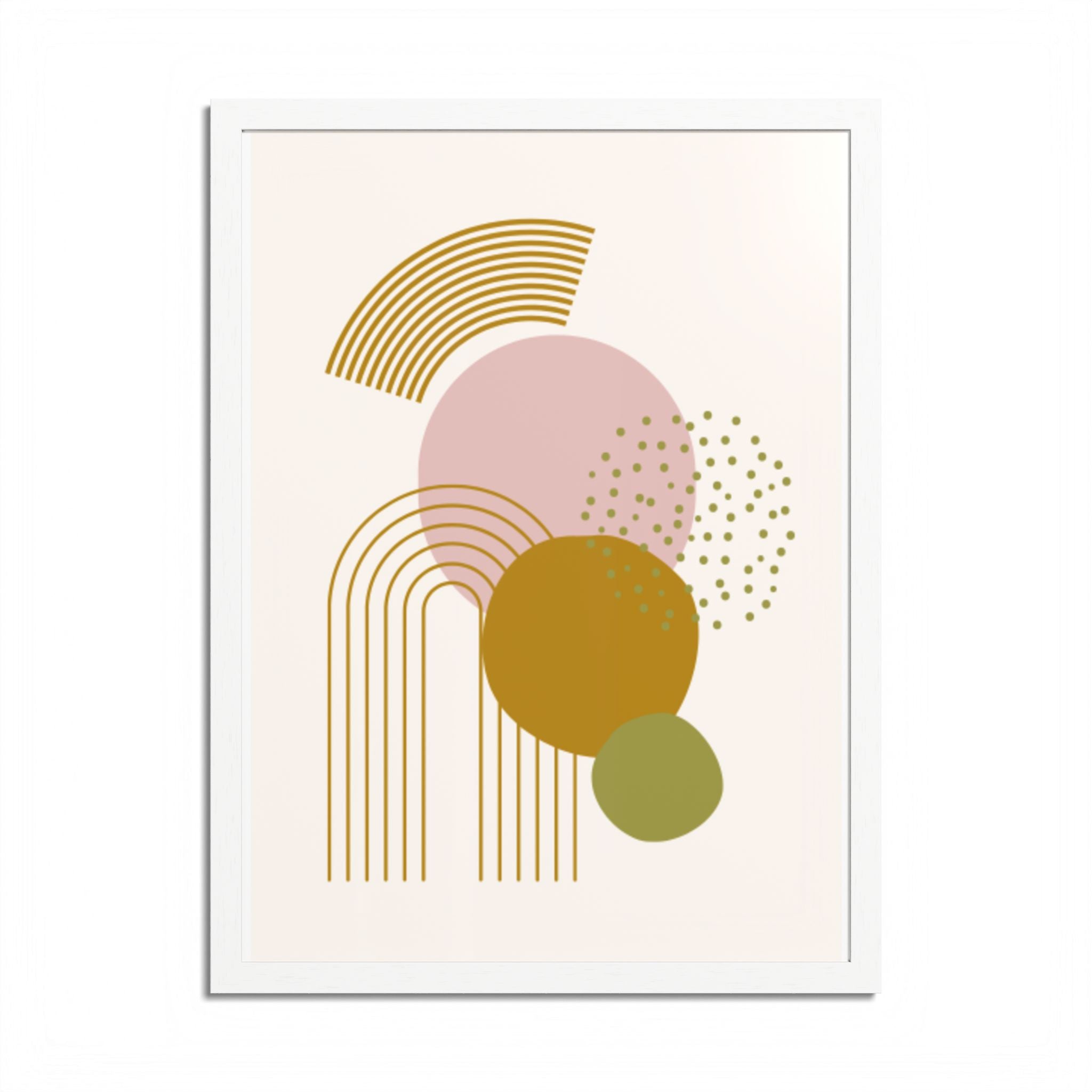 Multi-Color Framed Poster | Abstract Wall Art, Boho Home Decor| Pattern 1