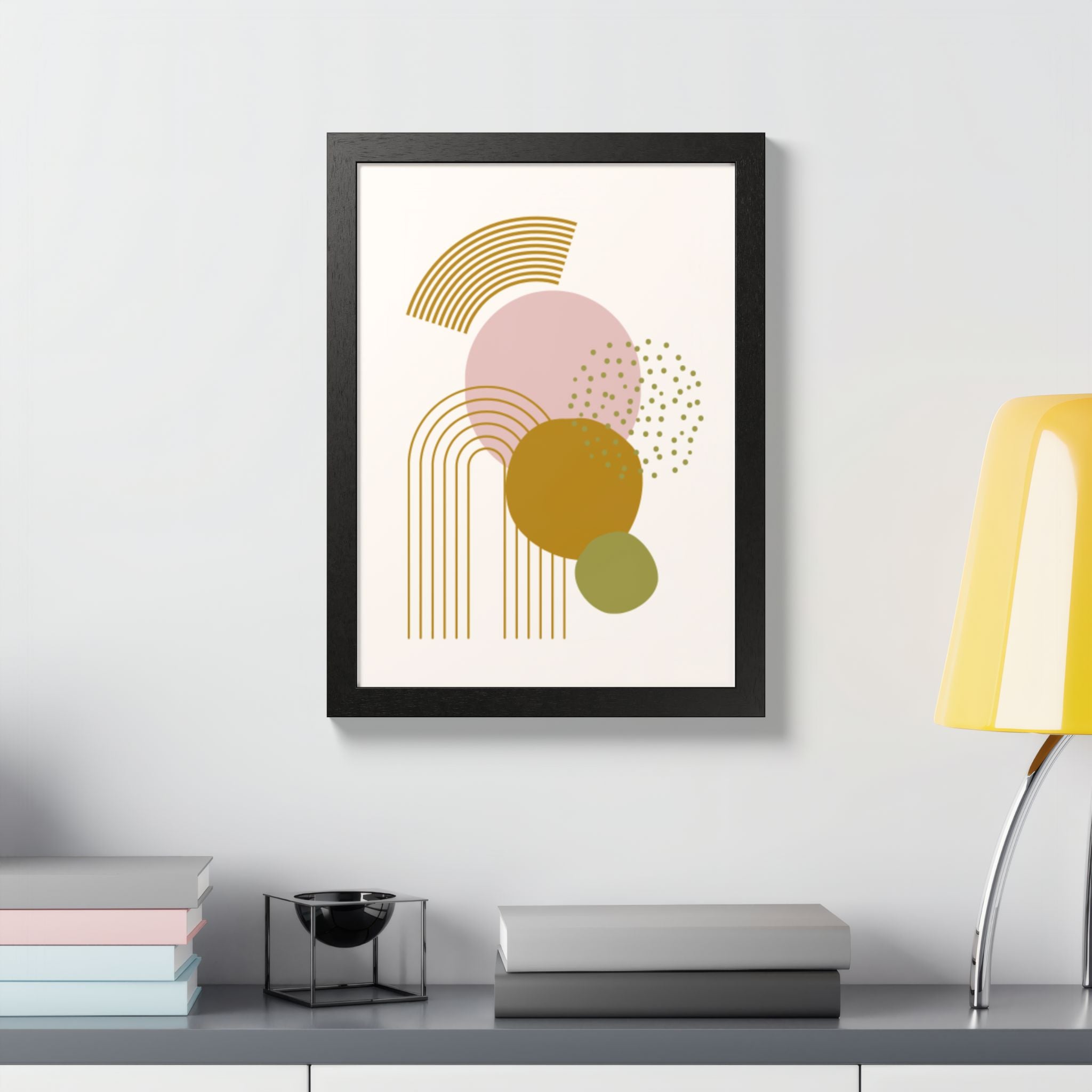 Multi-Color Framed Poster | Abstract Wall Art, Boho Home Decor| Pattern 1