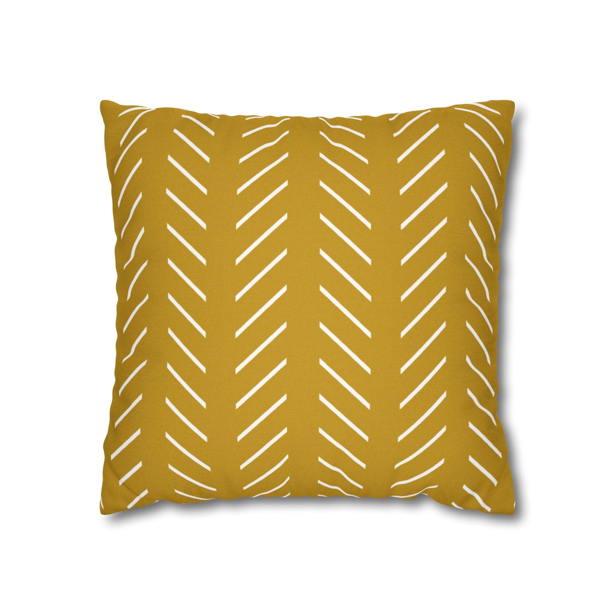 Cushion Cover, Throw pillow Case for Couch (Single Piece) : Yellow Pattern - SnugLiving