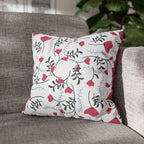 Cushion Cover, Throw pillow Case for Couch (Single Piece) : Floral Crimson - SnugLiving
