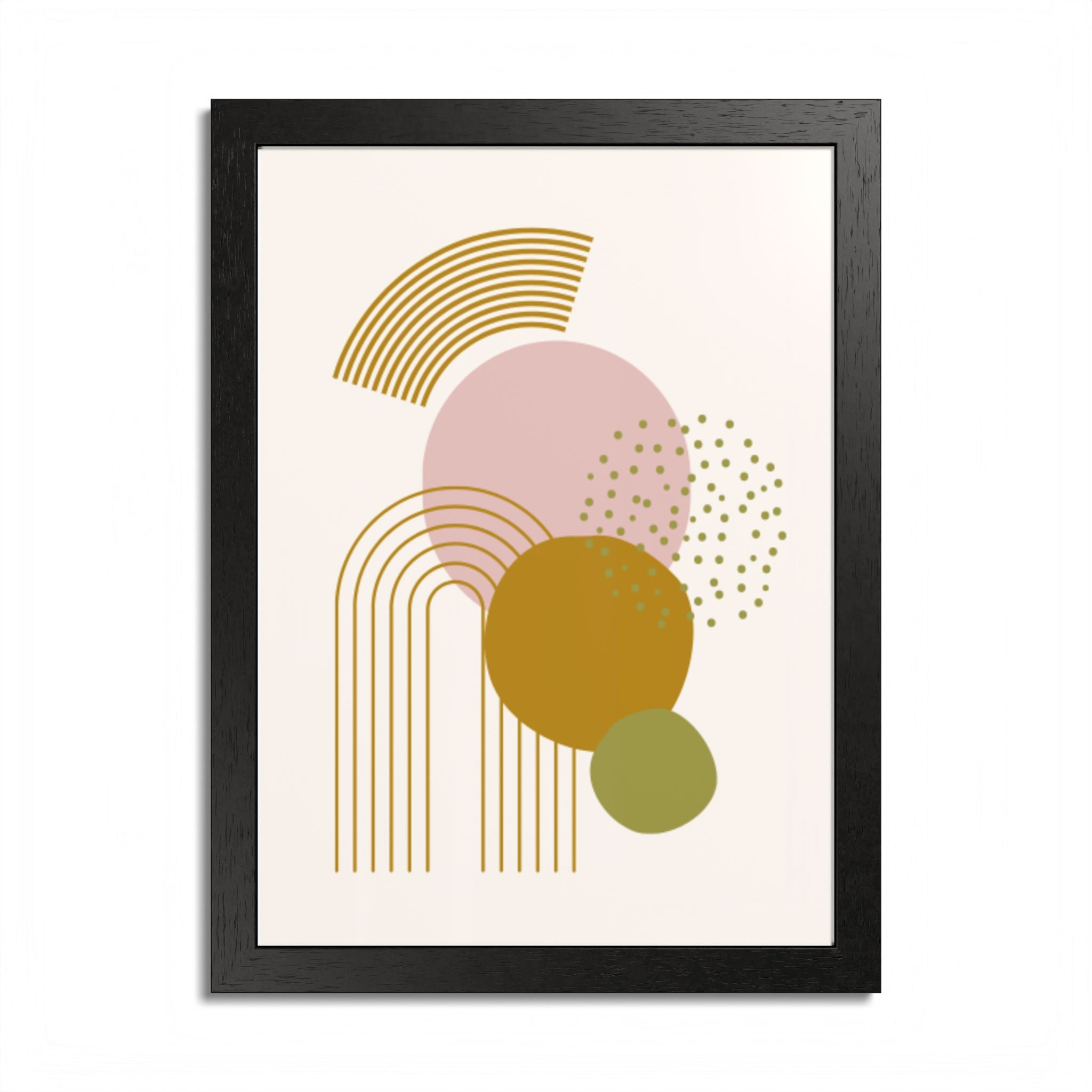 Multi-Color Framed Poster | Abstract Wall Art, Boho Home Decor| Pattern 1