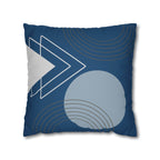 Cushion Cover, Throw pillow Case for Couch ( Single Piece) : Blue & Grey Pattern - SnugLiving