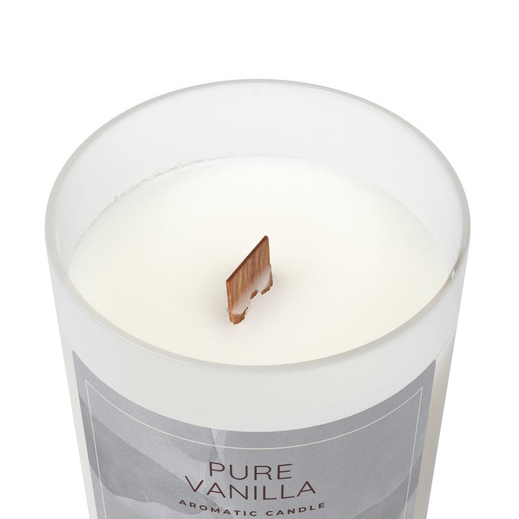 SnugLiving Aromatic/Scented Glass Candle, 11oz : Pure Vanilla