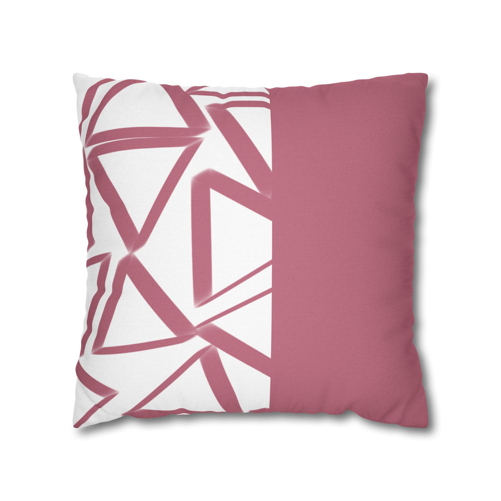 Two Way Cushion Cover, Throw pillow Case for Couch (Single Piece) : Crimson & White