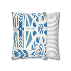 Cushion Cover, Throw pillow Case for Couch ( Single Piece) : Blue & White Floral - SnugLiving